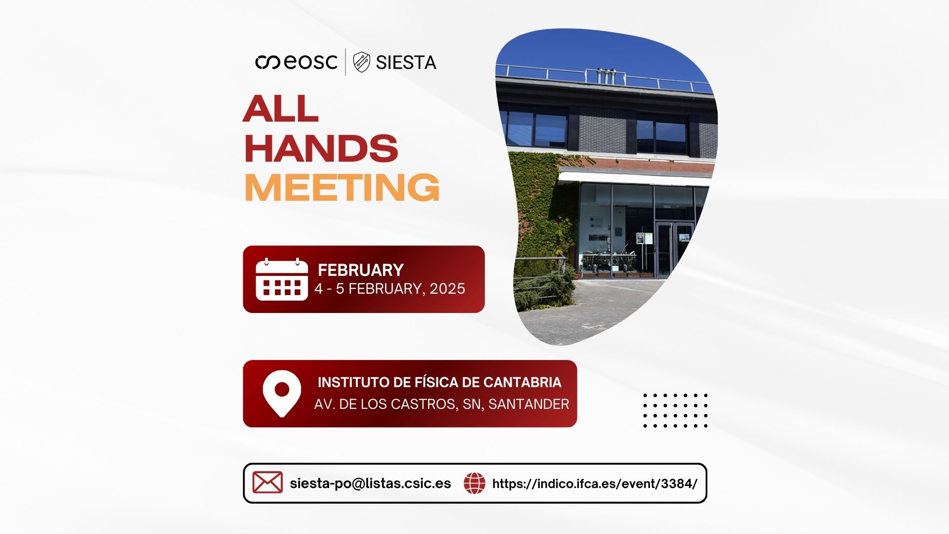 Join us in Santander for the EOSC SIESTA