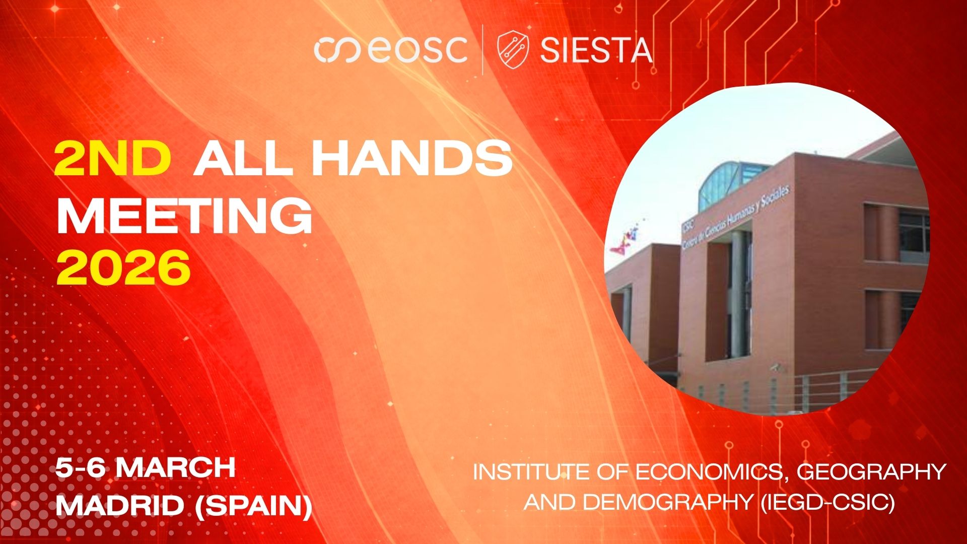 Advancing collaboration and technical progress: the upcoming EOSC-SIESTA Second All Hands Meeting
