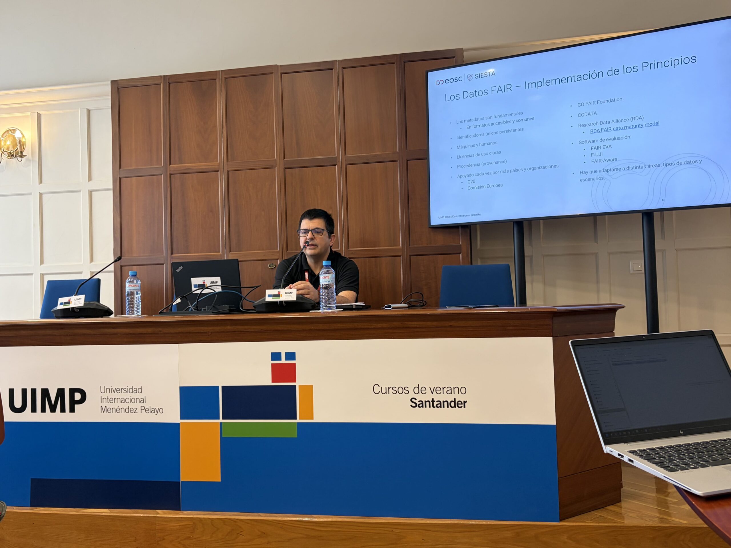 SIESTA at the UIMP course “Data in the scientific space: a journey from creation to knowledge”